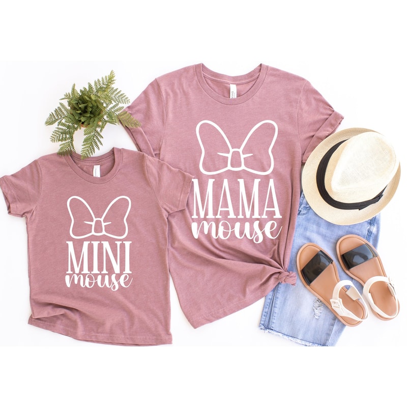 Mama Mouse Personalized T-Shirt, Mini Mouse T-Shirt , Cute Mouse Theme Park, Happiest Place, Matching Mouse, Matching Custom Mouse Family.jpg