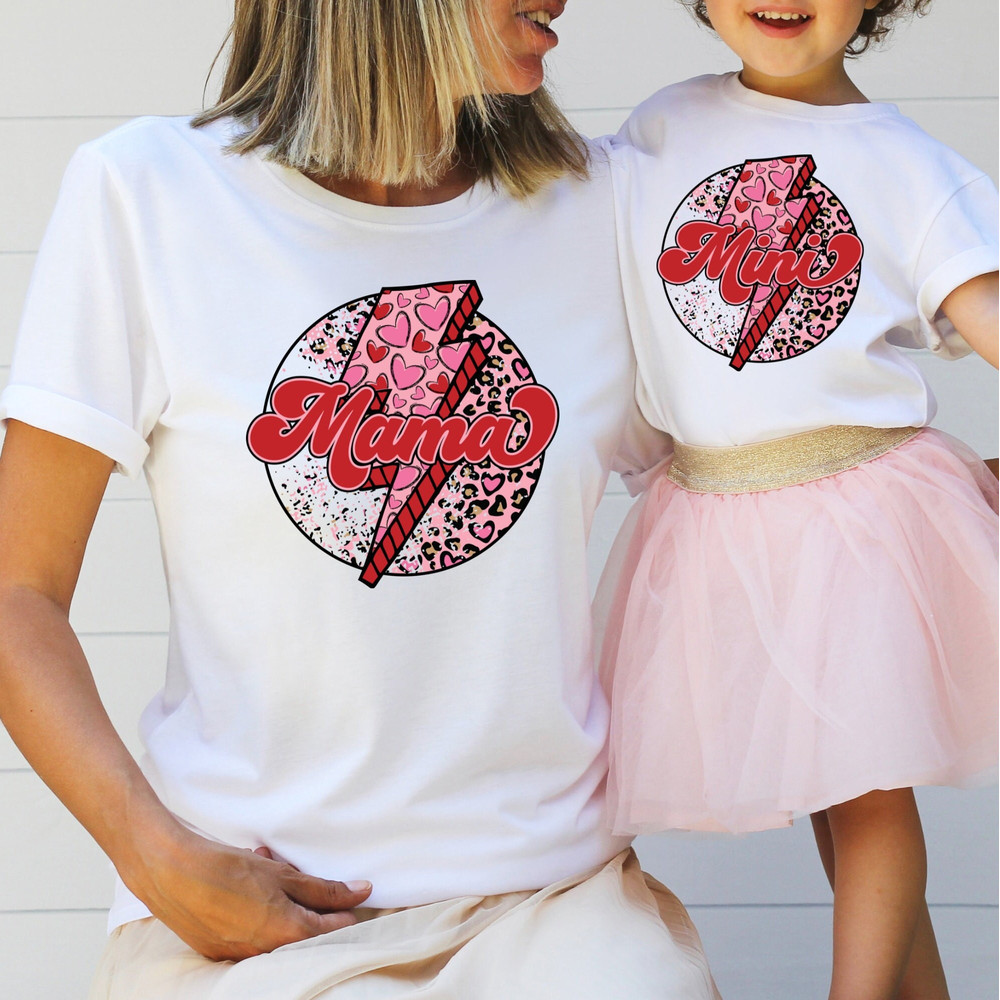 Pink Mama & Mini Matching Shirts, Valentines Day Kid Gifts, Mother Daughter Shirts, Matching Outfits, Mommy and Me, Valentines Day Shirt.jpg