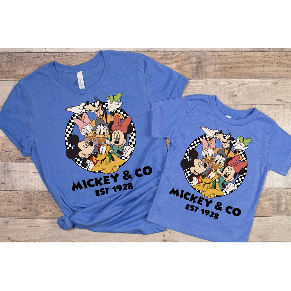 Retro Disney Shirts, Mickey Checkered Shirt, Disney Family Shirts, Minnie Mouse Tees, Vintage Disney Tee, Disneyland, Disneyworld Shirts 1.jpg