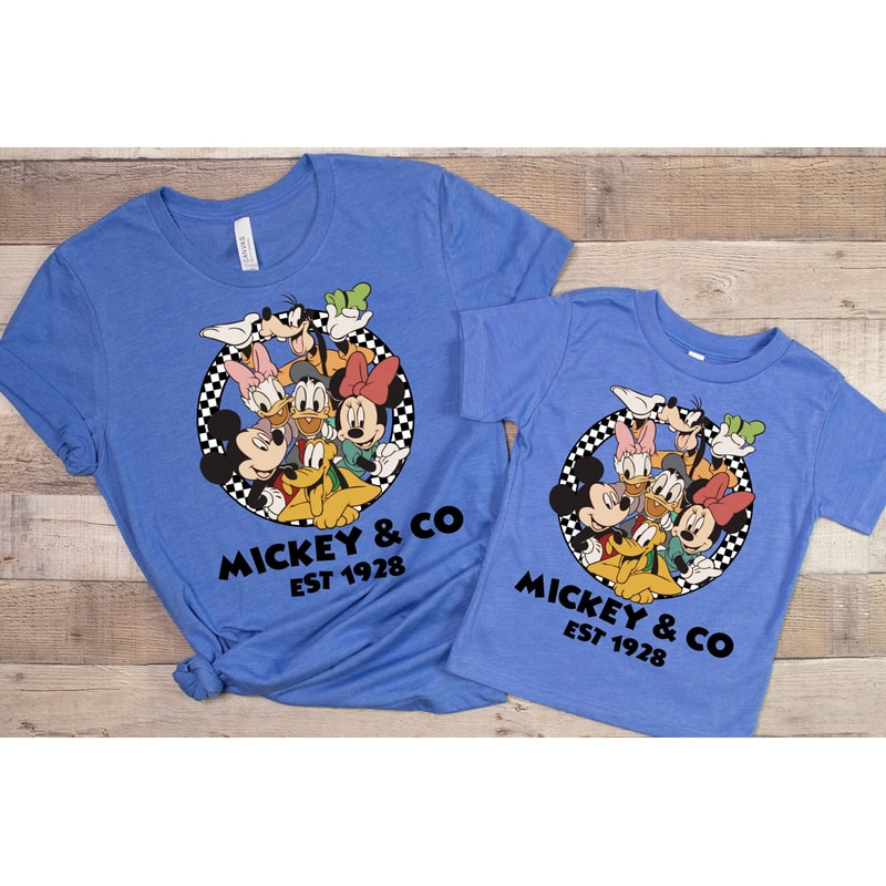 Retro Disney Shirts, Mickey Checkered Shirt, Disney Family Shirts, Minnie Mouse Tees, Vintage Disney Tee, Disneyland, Disneyworld Shirts 1.jpg