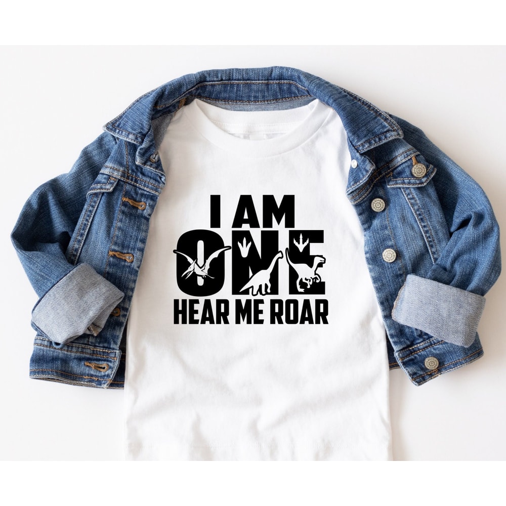 Roar I'm One Shirt,Custom Dinosaur Birthday T-shirt,One Year Old Shirt,One Birthday Shirt,Toddler Age Celebration Shirt,Kids Birthday.jpg