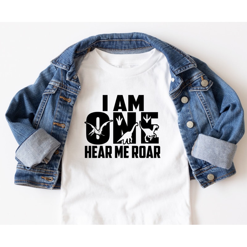 Roar I'm One Shirt,Custom Dinosaur Birthday T-shirt,One Year Old Shirt,One Birthday Shirt,Toddler Age Celebration Shirt,Kids Birthday.jpg