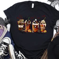 skeleton coffee cups tshirt, coffee cups tshirt, skull coffee cup tshirt, skeleton halloween tshirt, coffee lover tshirt