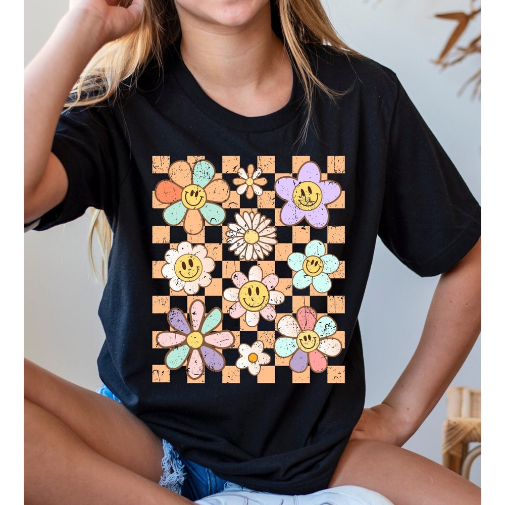 Smile Face Shirt, Retro Smile Face Tshirt, Colorful Smiley Face Shirt,Graphic Gift Shirt,Cute Smile Shirt, Happy Face Shirt, Aesthetic Shirt.jpg