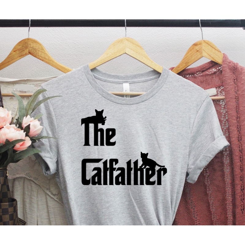 The Catfather Shirt, Funny Gift for Dad, Cat Lover Gift, Father Day Gift Idea, Gift for Daddy, Pet Lover Shirt, Dad Gift, Papa Gift.jpg