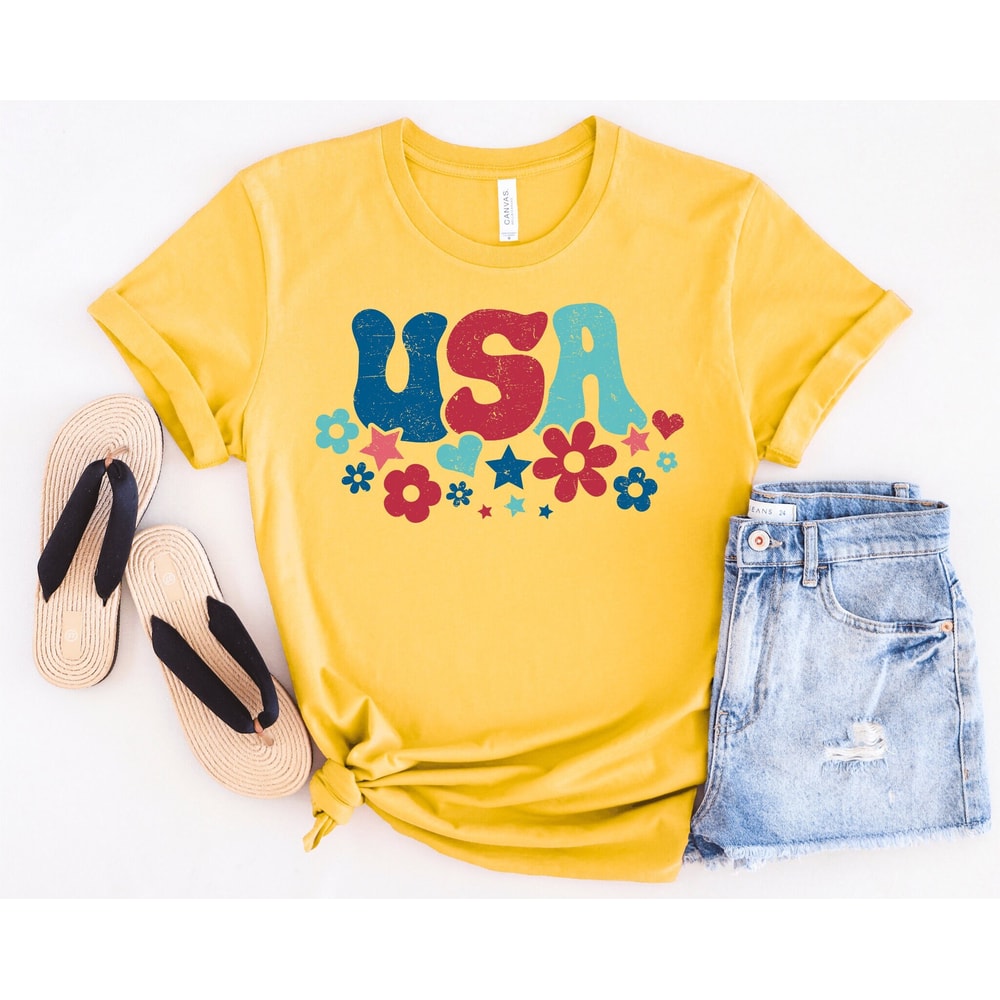USA Floral Shirt, 4th of July Shirt, Big USA Tshirt, USA Comfort Colors Shirt, Comfort Colors Usa Floral Tee, Usa Comfort Colors Tee.jpg