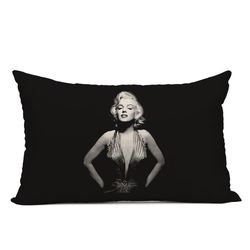 Marilyn Monroe Cotton Linen Sofa Cushions Bedside Pillows Living Room Scandinavian Style Simple Long Back Waist Long Squ
