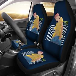 yuji itadori style jujutsu kaisen car seat covers anime accessories