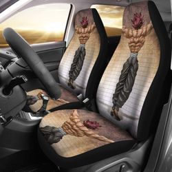 yuijro hanma baki art car seat covers anime fan gift