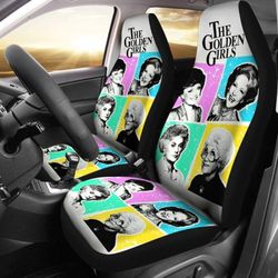 the golden girls colorful art tv show fan gift car seat covers