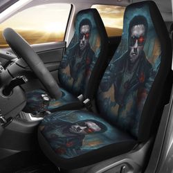 terminator dark car seat covers movie fan gift