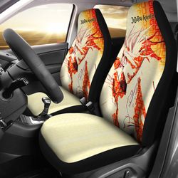 satoru gojo jujutsu kaisen car seat covers anime yellow seat covers