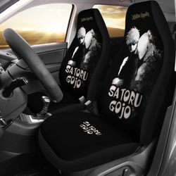 satoru gojo dark jujutsu kaisen car seat covers anime yellow seat covers