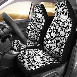 nightmare before christmas cartoon car seat covers | jack skellington multiple emotion face seat covers