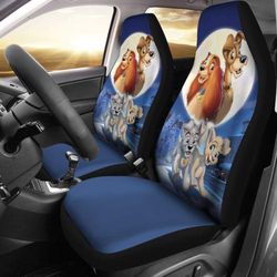 lady and the tramp family car seat covers disney cartoon