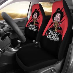 horror movie car seat covers | freddy krueger claw black red seat covers