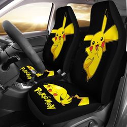 funny pikachu pokemon anime fan gift car seat covers