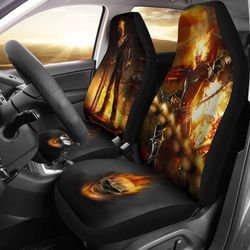 robbie and his metallic chain ghost rider car seat covers
