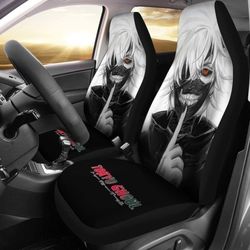 ken kaneki face anime tokyo ghoul car seat covers