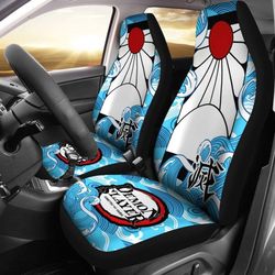 demon slayer tanjiro hanafuda earring car seat cover manga mixed anime