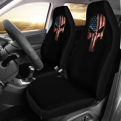 american flag punisher black seat covers
