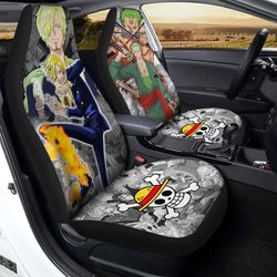 zoro and sanji car seat covers custom one piece anime car accessories