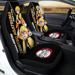 zenitsu agatsuma car seat covers custom demon slayer anime gifts idea for fans