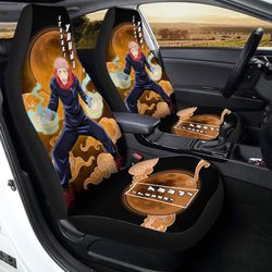 yuji itadori car seat covers custom jujutsu kaisen anime car interior accessories