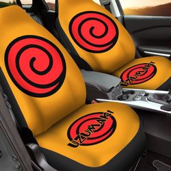 Uzumaki Clan Symbol Car Seat Covers Custom Anime Naruto Car Accessories