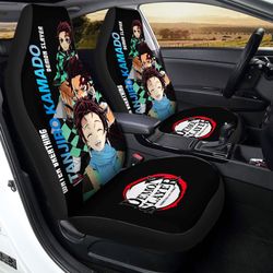 tanjiro kamado car seat covers custom demon slayer anime gifts idea for fans