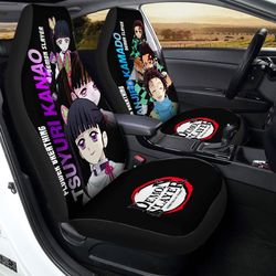 Tanjiro And Kanao Car Seat Covers Custom Demon Slayer Anime Gifts Idea For Fans