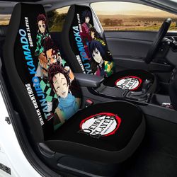 tanjiro and giyuu car seat covers custom demon slayer anime gifts idea for fans