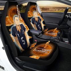 ryunosuke tanaka car seat covers custom gifts for haikyuu anime fans