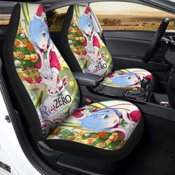 re:zero rem car seat covers custom christmas anime car accessories