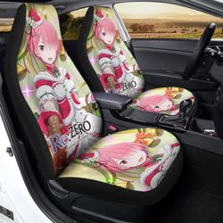 re:zero ram car seat covers custom christmas anime car accessories