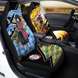 rengoku and giyuu car seat covers custom anime demon slayer car accessories