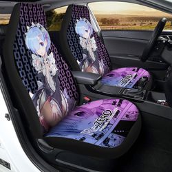 rem car seat covers custom re:zero anime car accessories