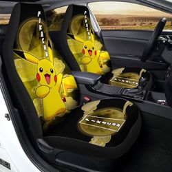 pikachu car seat covers custom pokemon anime car accessories for anime fans