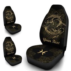 personalized pisces car seat covers custom zodiac sign car accessories