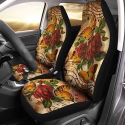 music note butterfly car seat covers custom red rose car accessories