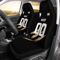 msby black jackal car seat covers personalized haikyuu anime car accessories