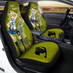 lucy heartfilia car seat covers custom fairy tail anime gifts for fan
