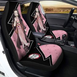 kamado nezuko car seat covers custom demon slayer anime car accessories