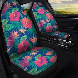 hawaiian car seat covers custom hibiscus tropical flower leaves car accessories