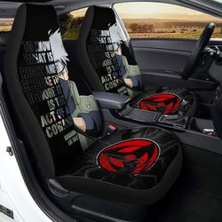 hatake kakashi quotes car seat covers custom naruto anime car accessories gifts for fans