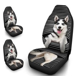 funny husky car seat covers custom husky car accessories gifts idea for dog lovers