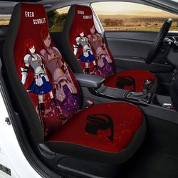 erza scarlet car seat covers custom fairy tail anime car accessories