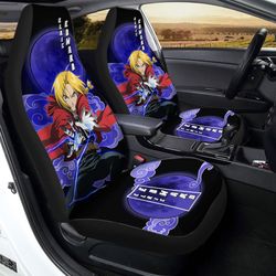 elric edward car seat covers custom anime fullmetal alchemist car interior accessories