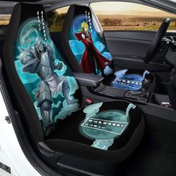 elric alphonse and elric edward car seat covers custom anime fullmetal alchemist car interior accessories