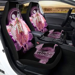 donquixote doflamingo car seat covers custom one piece anime car accessories gifts for anime fans